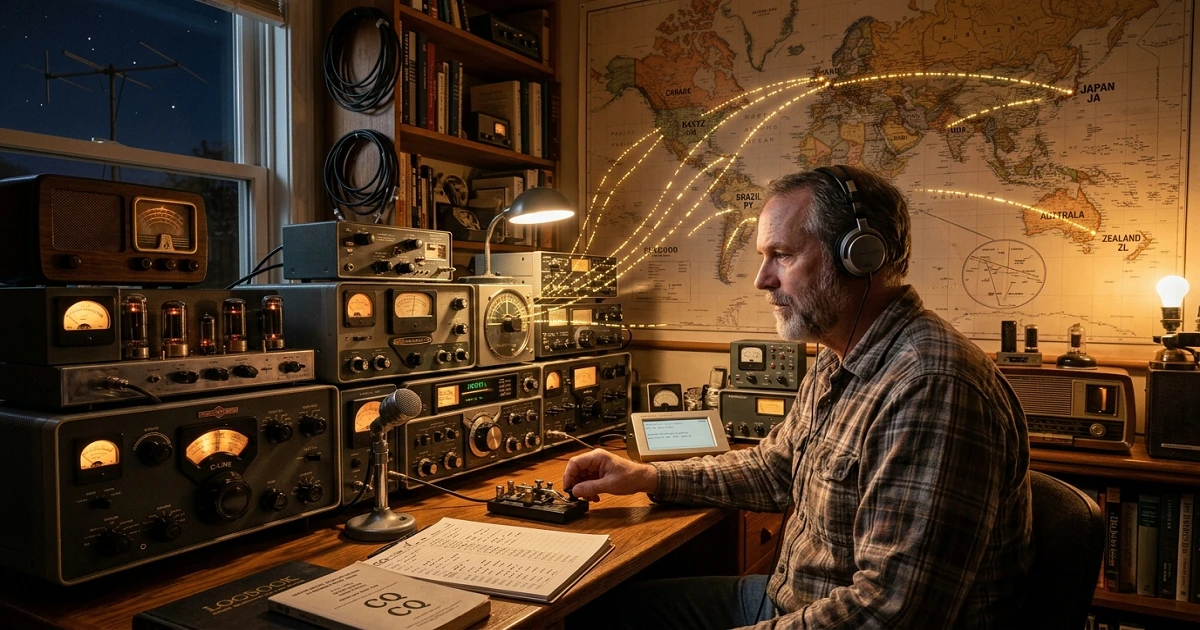 Ham operator using Morse code
