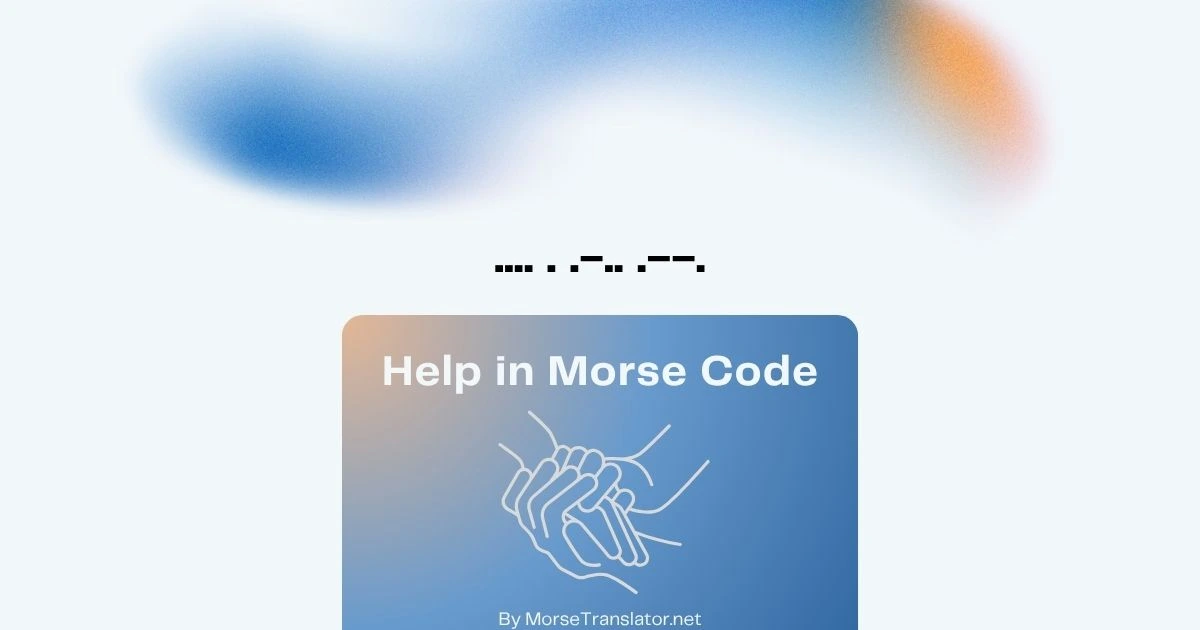 Help in Morse code