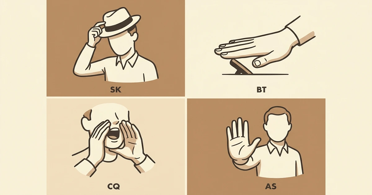 Illustration of memory gestures for SK, BT, CQ, and AS