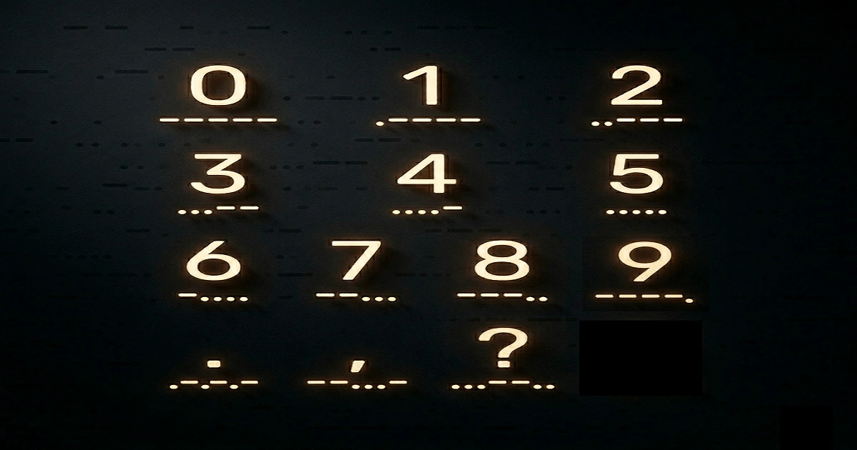 Numbers and punctuations in Morse code