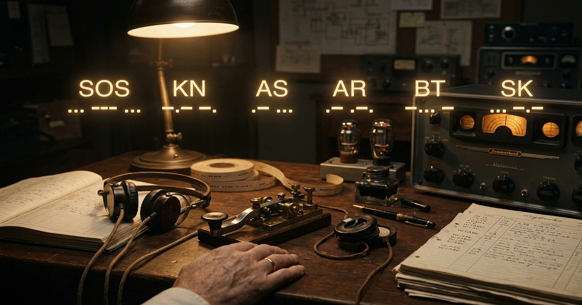 Morse code procedural signal chart